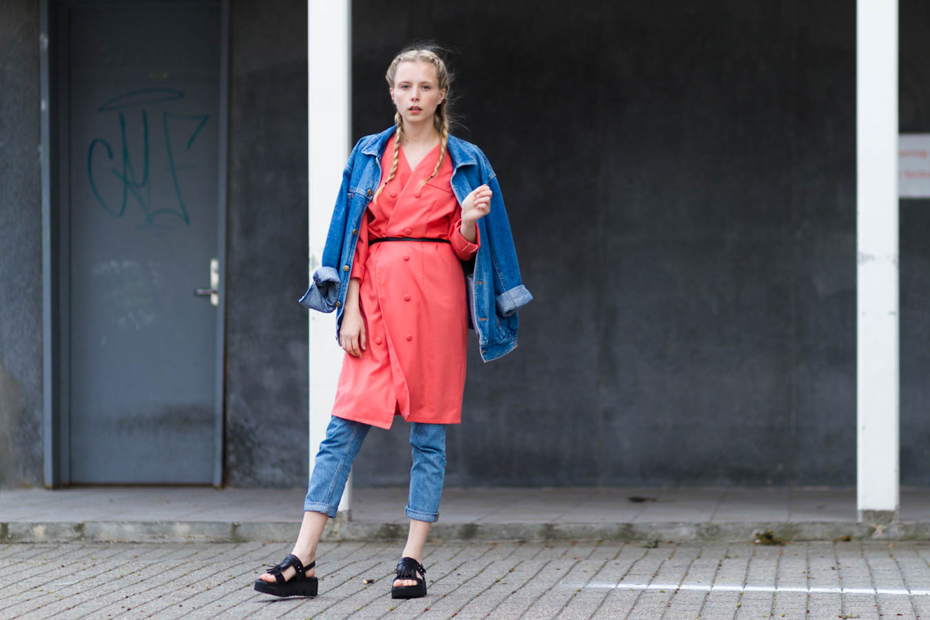 outfitjune nemesis babe marie jensen danish blogger salmon double denim-1