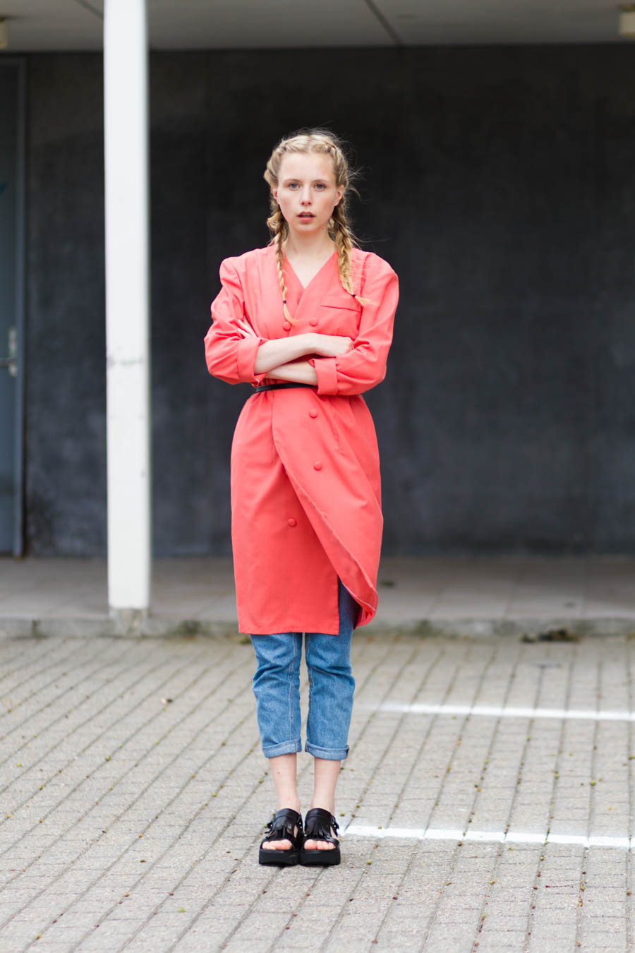 outfitjune nemesis babe marie jensen danish blogger salmon double denim-3