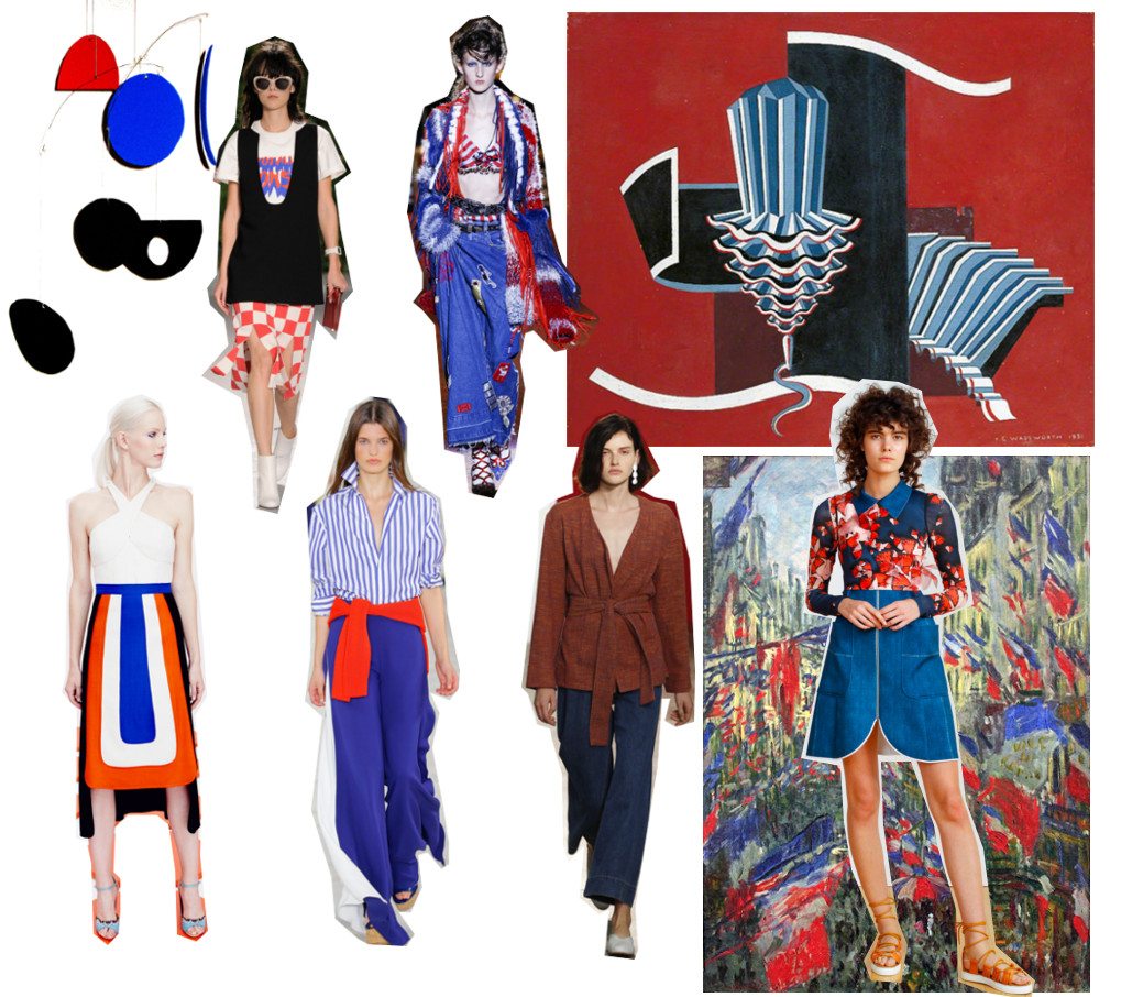 NYFW trend collage reds and blues ss16