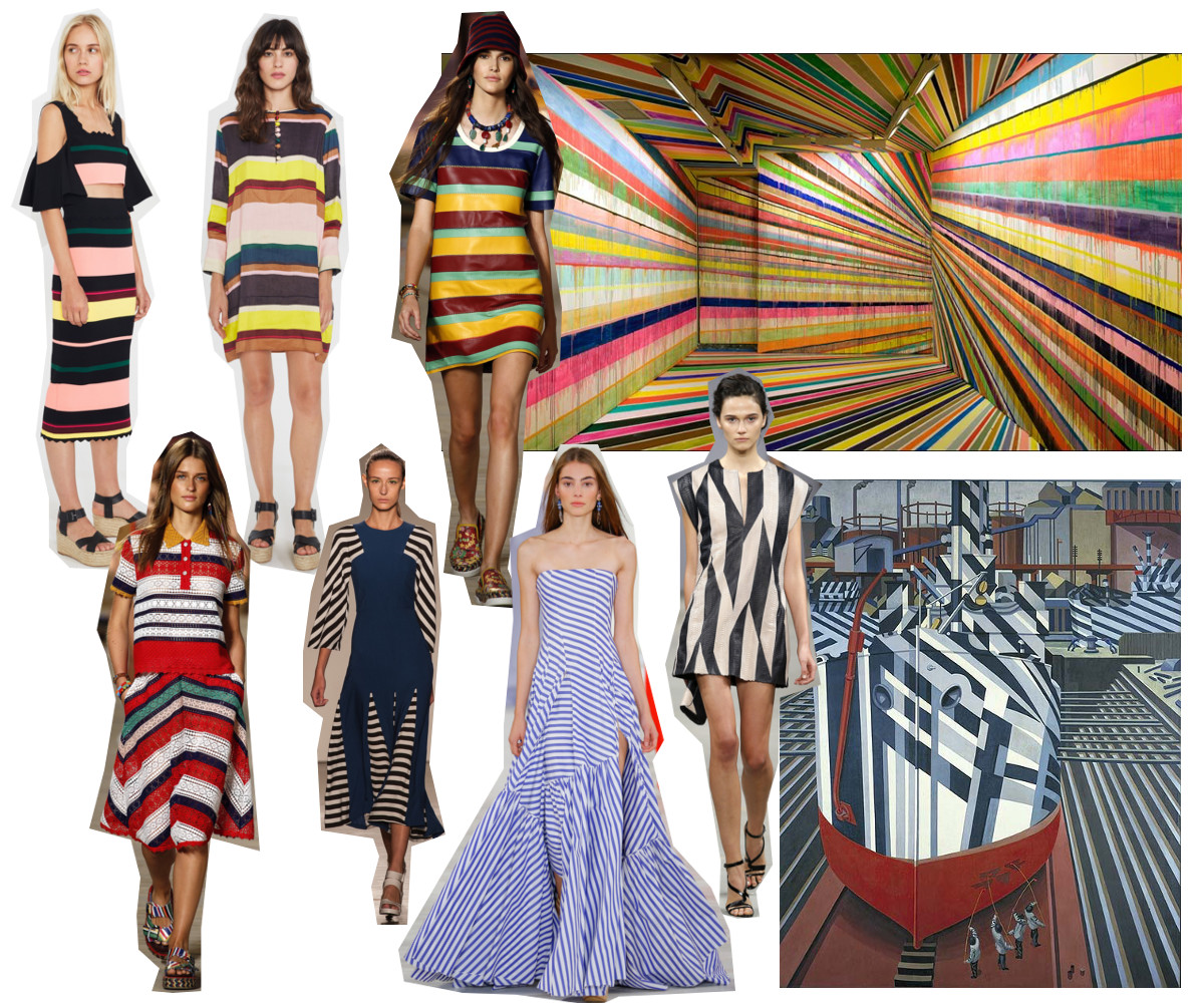 NYFW trend collage stripes ss16