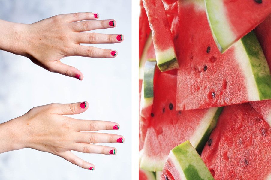 how to: vandmelon-negle